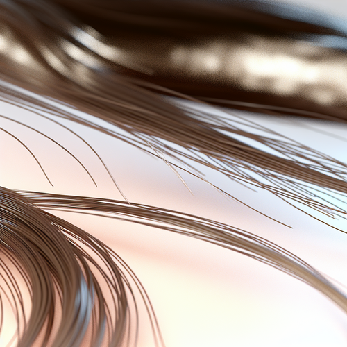 Крупный план здоровых блестящих волосы после молекулярного восстановления