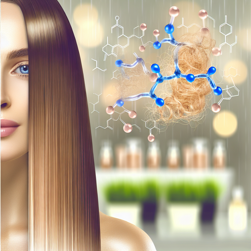 Коллаж до/после волос с молекулярной структурой и клиникой