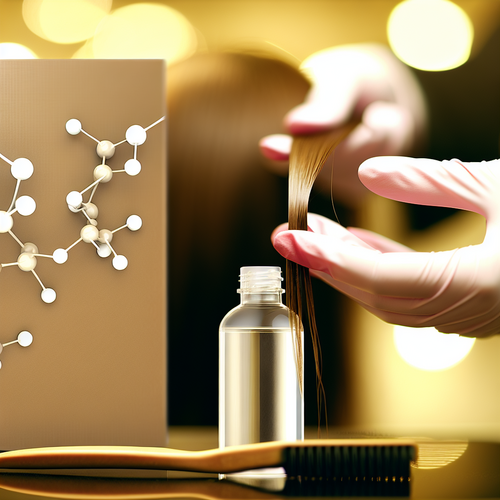 Блестящие восстановленные волосы с наложенной молекулярной структурой