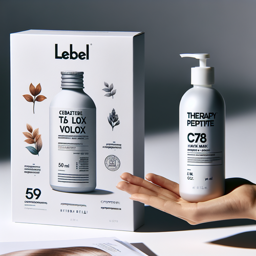 Набор Lebel «Счастье для волос» и флакон Bonding C78 на белом фоне