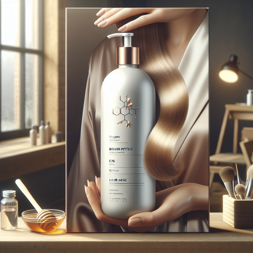 Мастер и блестящие волосы с флаконом Bonding C78 в стильном салоне